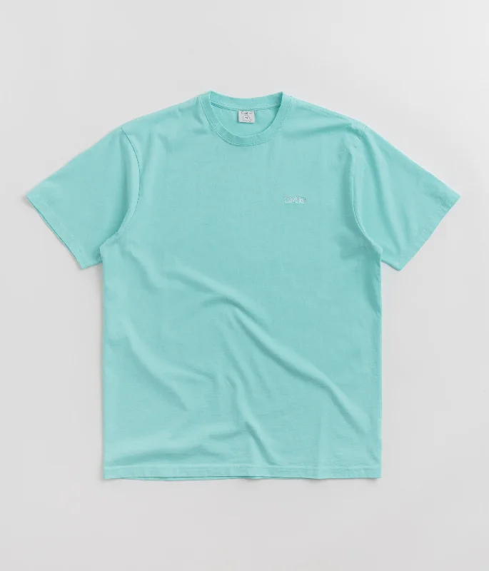 retro soft t-shirts -Civilist Mini Logo T-Shirt - Aqua