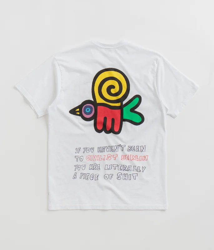 space graphic t-shirts -Civilist Piece T-Shirt - White