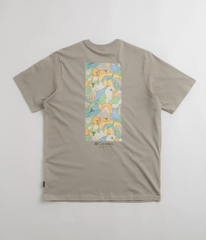 soft kids t-shirts -Columbia Explorers Canyon Back T-Shirt - Flint Grey / Epicamp Graphic