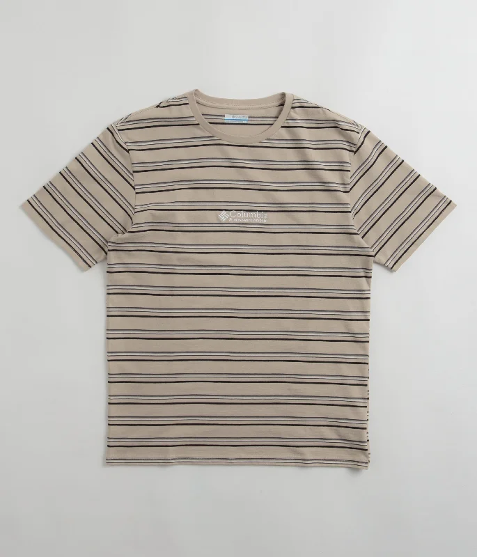 boho basic t-shirts -Columbia Somer Slope Striped T-Shirt - Ancient Fossil