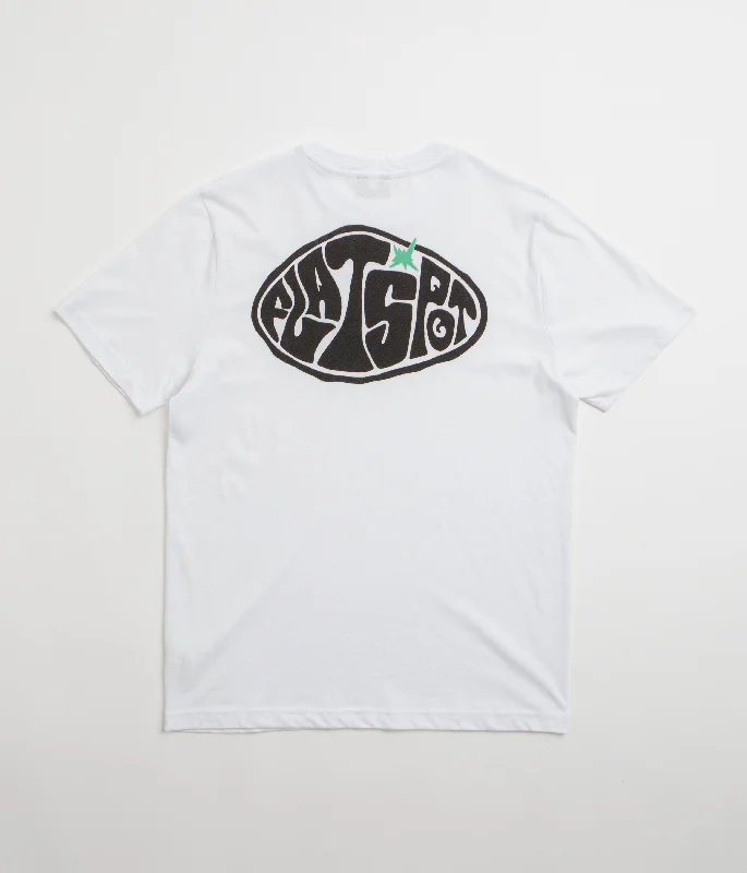 retro t-shirts 80s design -Flatspot Hole T-Shirt - White