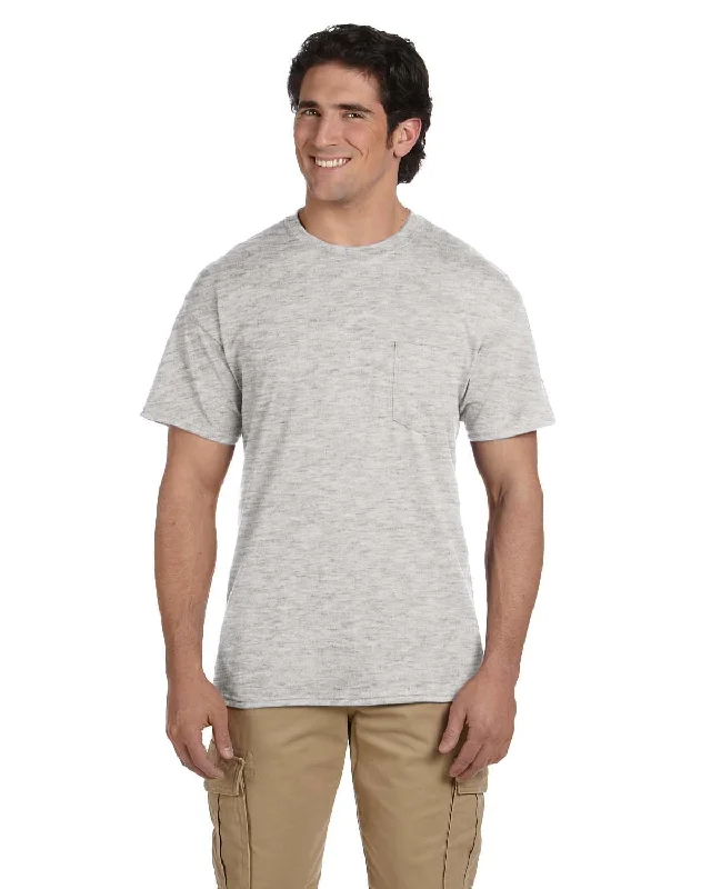 trendy soft t-shirts -Gildan DryBlend 50/50 Pocket T-Shirt | Ash Grey