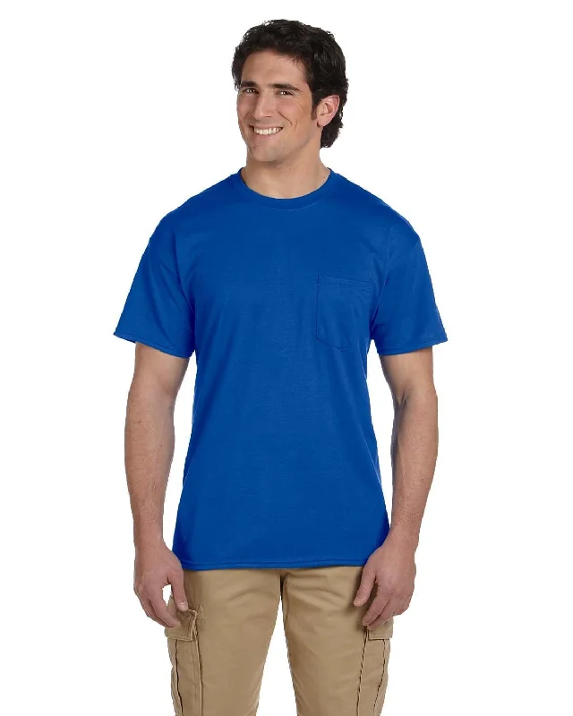 soft trendy t-shirts -Gildan DryBlend 50/50 Pocket T-Shirt | Royal