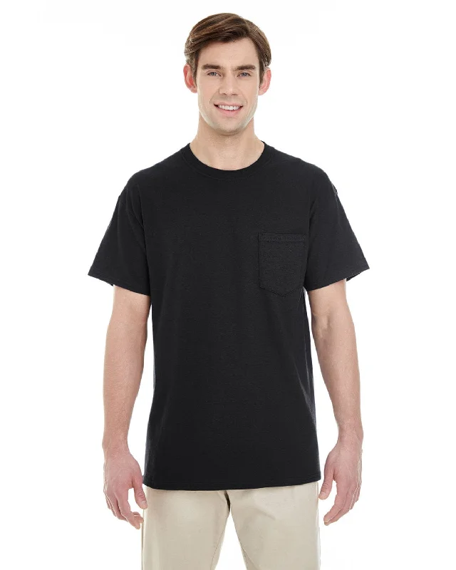 oversized kids t-shirts -Gildan Pocket T-Shirt | Black