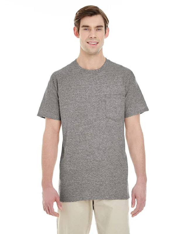 kids graphic t-shirts -Gildan Pocket T-Shirt | Graphite Heather