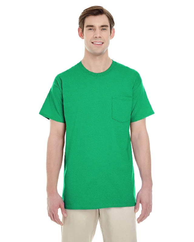 summer kids t-shirts -Gildan Pocket T-Shirt | Irish Green