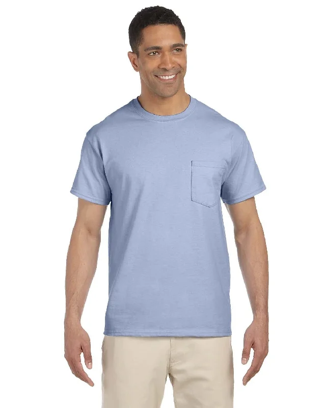 black t-shirts for kids -Gildan Ultra Cotton Pocket T-Shirt | Light Blue