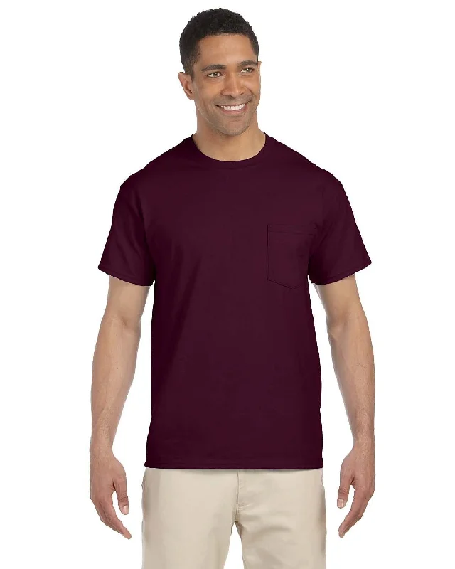 一轮500个开始Gildan Ultra Cotton Pocket T-Shirt | Maroon