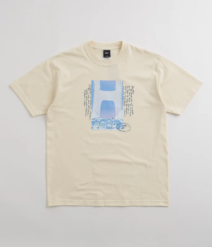 seasonal graphic t-shirts -HUF Bridges T-Shirt - Bone