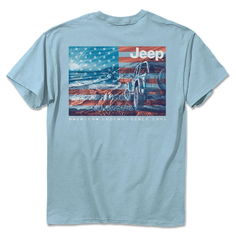 retro funny t-shirts -Jeep - American Shore T-Shirt