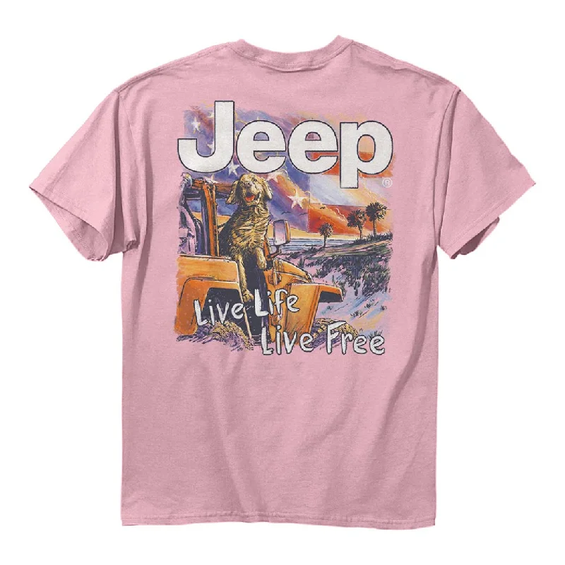 oversized trendy t-shirts -Jeep - Life T-Shirt