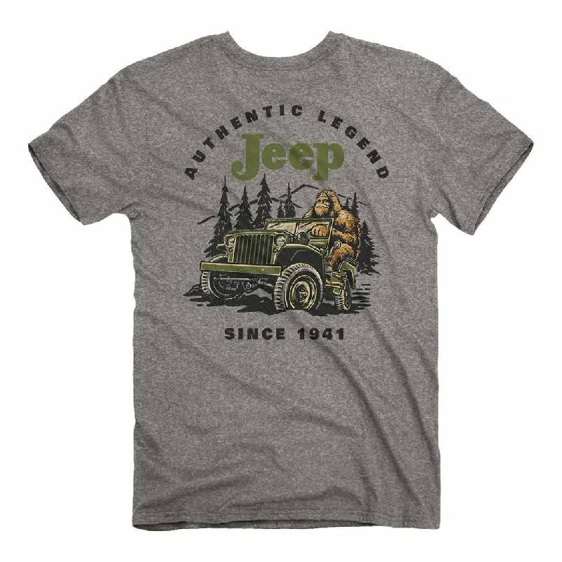 boho vintage t-shirts -Jeep - Sasquatch Legend T-Shirt