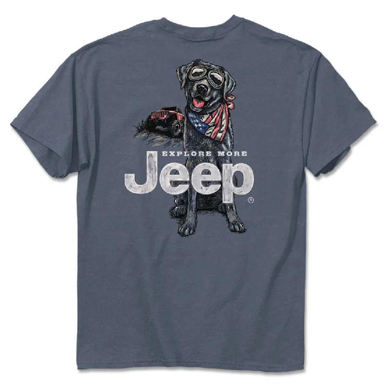 trendy athletic t-shirts -Jeep - USA Dog T-Shirt