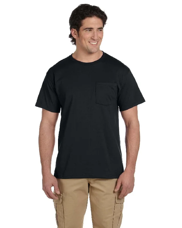 military graphic t-shirts -Jerzees 50/50 Pocket T-Shirt | Black