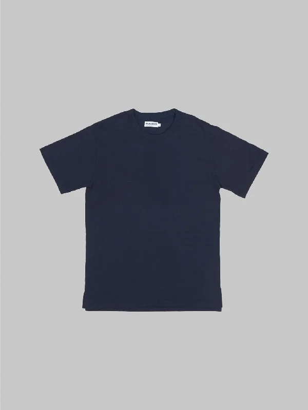 hiking t-shirts outdoor gear -Momotaro MXTS1006 Yarn-Dyed Indigo T-shirt