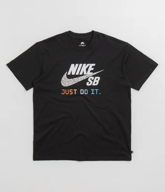 tie-dye t-shirts diy -Nike SB Just Do It Olympic T-Shirt - Black