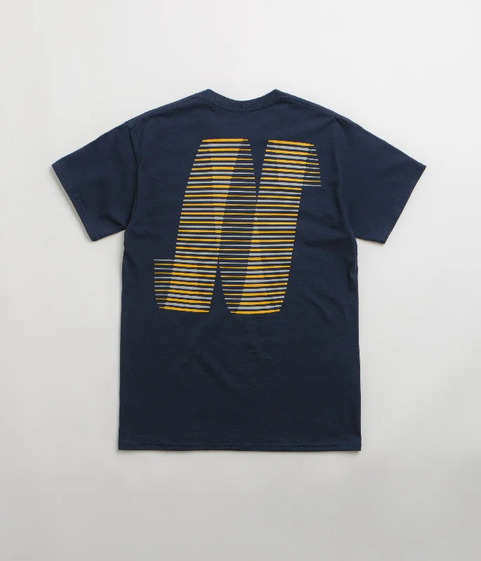 street athletic t-shirts -North N Logo T-Shirt - Navy / Amber / Smoke