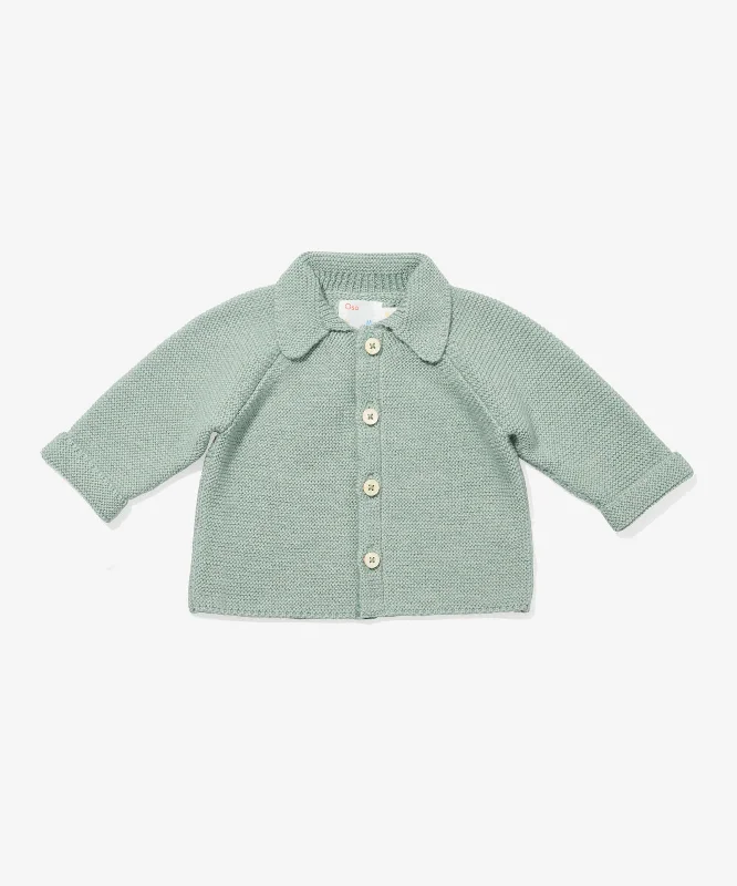 eco-friendly t-shirts organic -Pat Baby Jacket, Seafoam