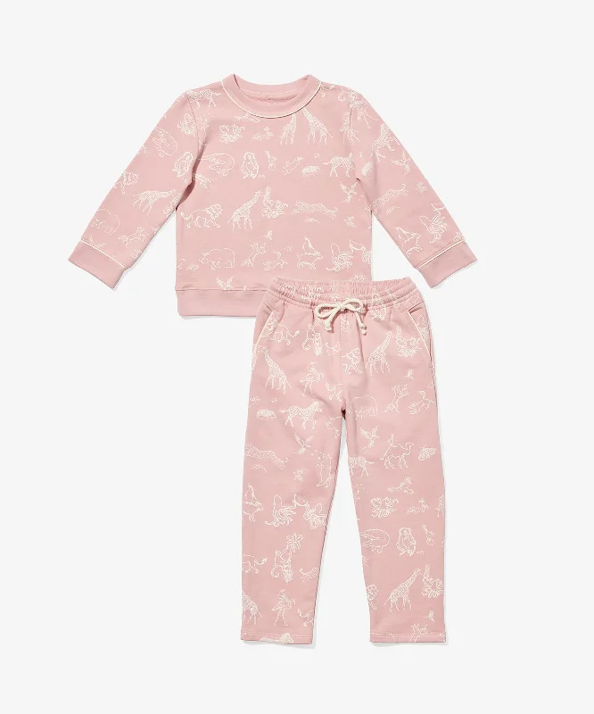 patterned pants bold design -Play Day Child Bundle, Rose Animal Parade