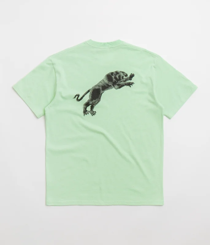 basic casual t-shirts -Polar Tape and Panther T-Shirt - Mint Green