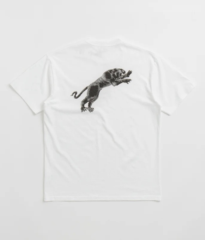 vintage summer t-shirts -Polar Tape and Panther T-Shirt - White