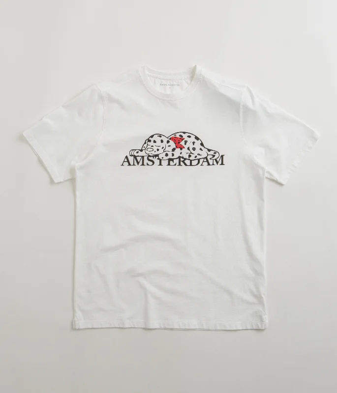 crew neck t-shirts pack -Pop Trading Company Pup Amsterdam T-Shirt - White