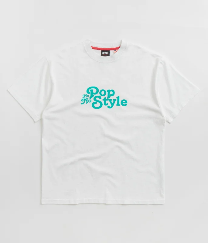 patterned t-shirts geometric print -Pop Trading Company x FTC No Pop No Style T-Shirt - White