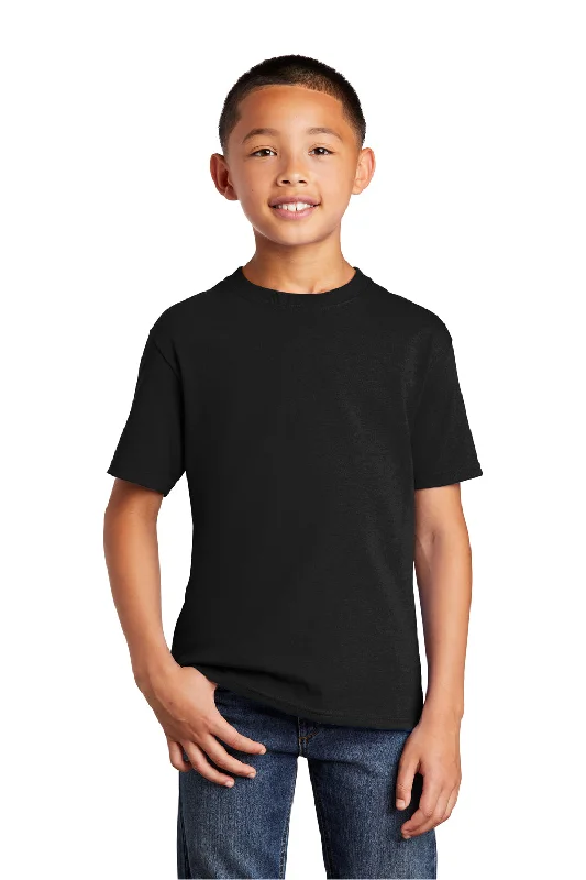 trendy boho t-shirts -Port & Company Youth Core Short Sleeve Crewneck T-Shirt - Jet Black