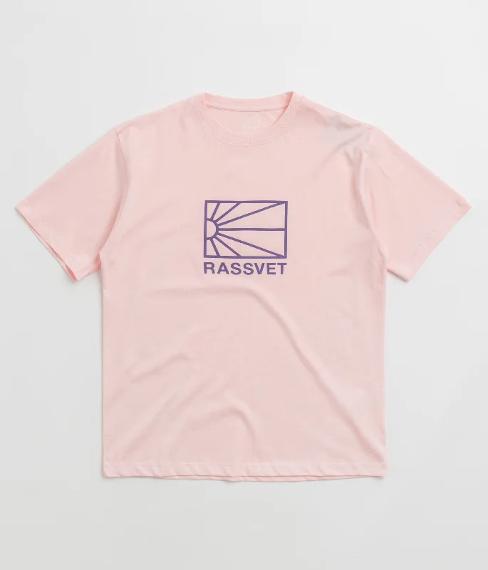 plain white t-shirts bulk -Rassvet Logo T-Shirt - Pink