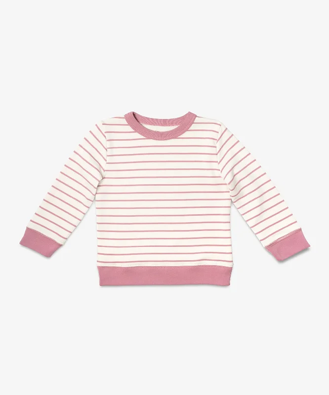 running graphic t-shirts -Remy Sweatshirt, Rose French Stripe