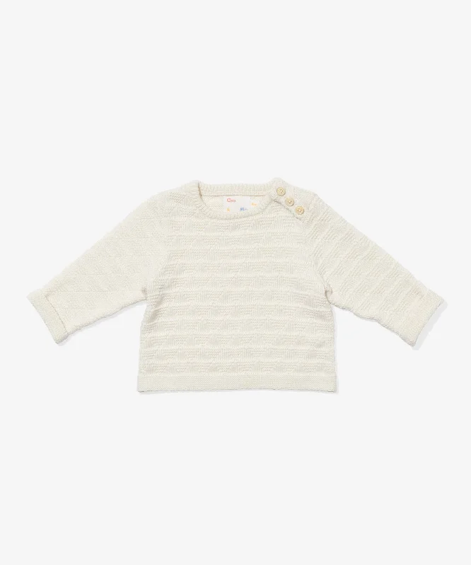 minimalist t-shirts simple design -Rhodes Baby Sweater, Cream