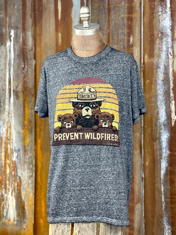 business casual pants -Smokey Bear & Cubs LUXE Tee- Charcoal Grey CLEARANCE