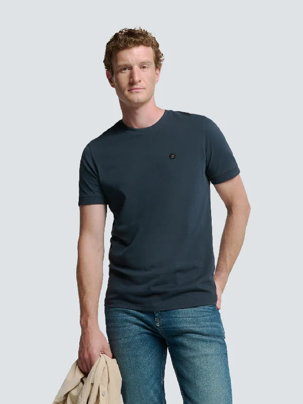 athletic soft t-shirts -Round Neck T-Shirt: Modern Oversized Fit & Luxuriously Soft Feel | Night