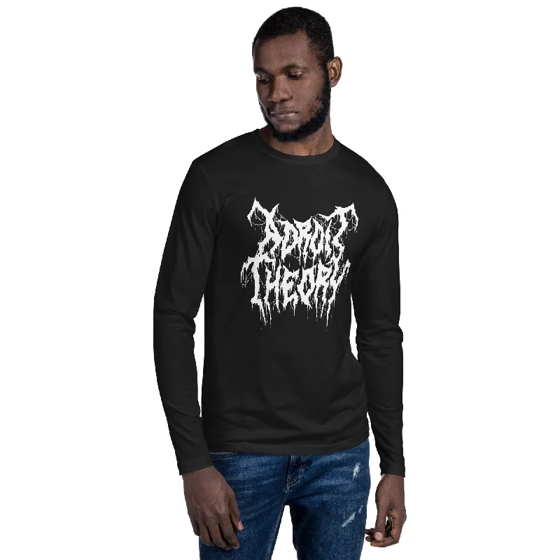 athletic trendy t-shirts -T-Shirt : Unisex Long Sleeve - Adroit Theory Name Metal Logo