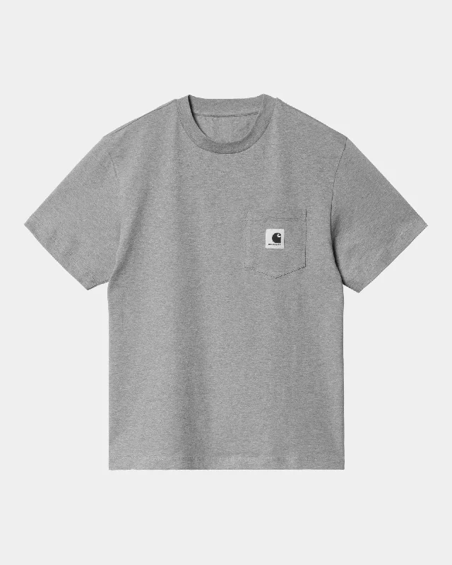 boho trendy t-shirts -Women’s Pocket T-Shirt | Grey Heather