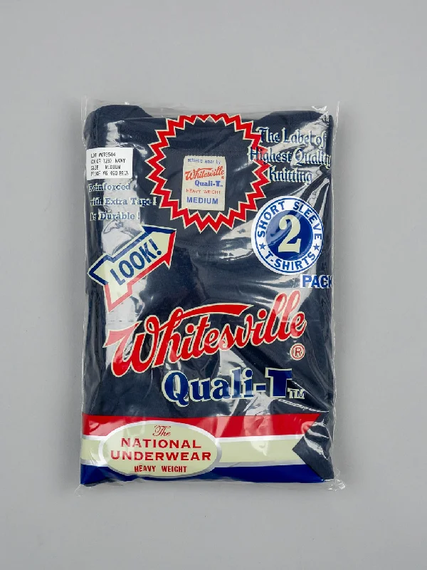 vintage graphic t-shirts 90s -Whitesville Tubular T-Shirt Navy (2 Pack)