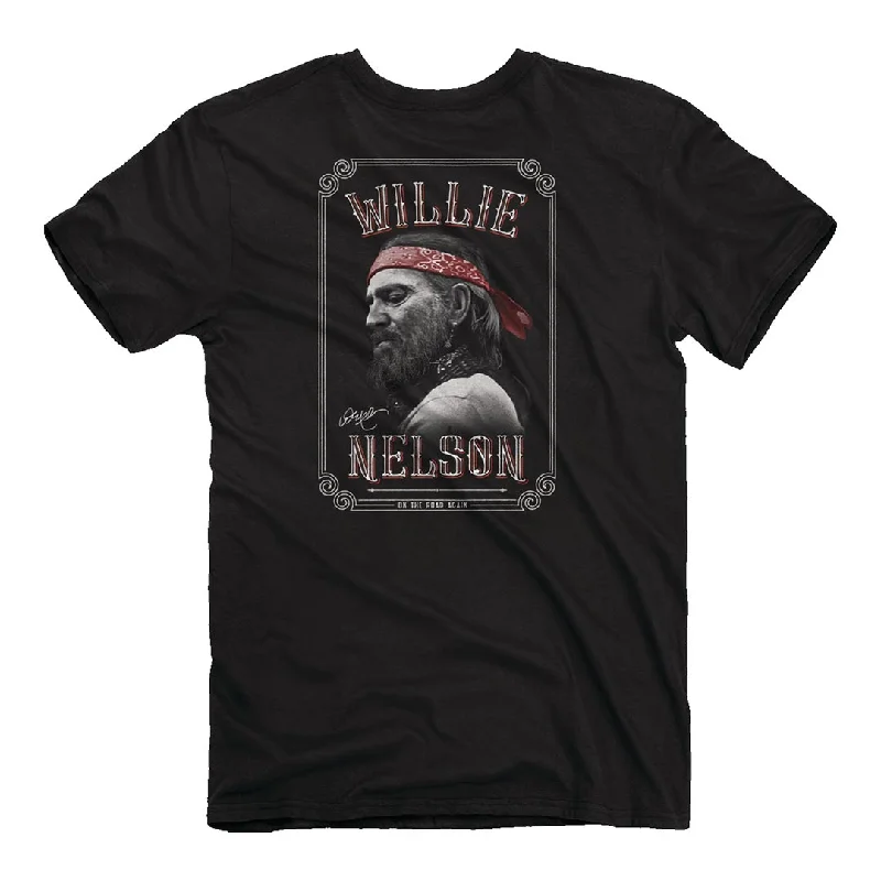 oversized vintage t-shirts -Willie Nelson - On the Road Portrait T-Shirt