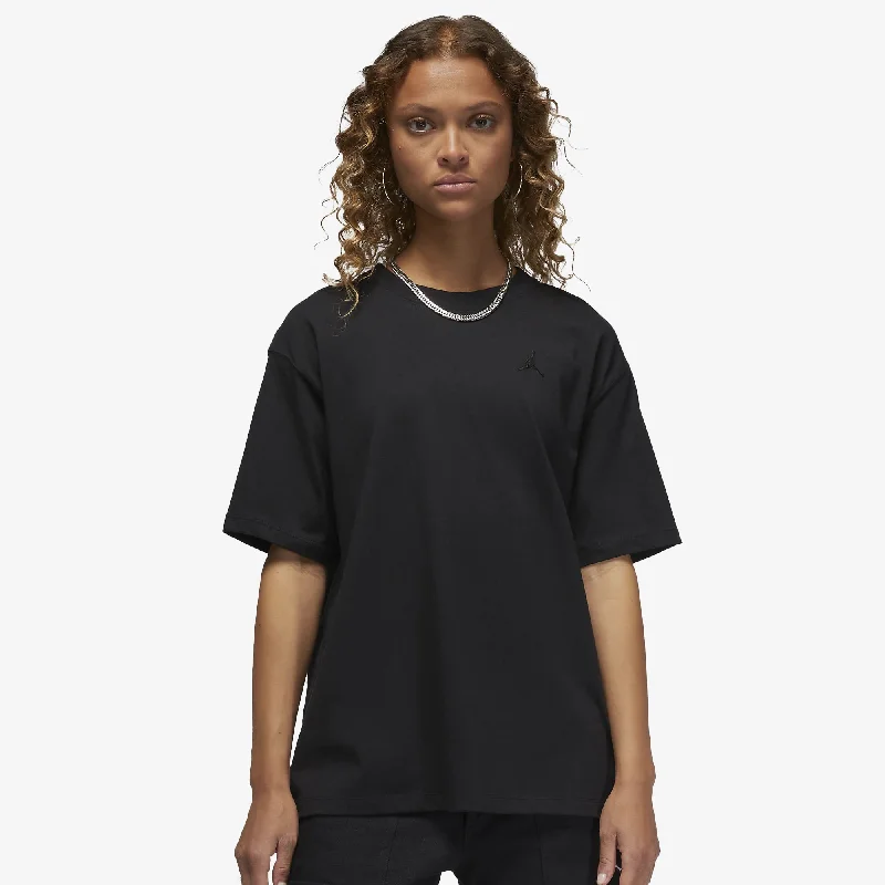 funny casual t-shirts -Jordan | WMN'S ESSENTIALS TOP  { BLACK