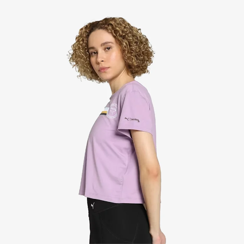 boho funny t-shirts -Puma | WMN'S X LEMLEM TRAINING T-SHIRT  { VIVID VIOLET