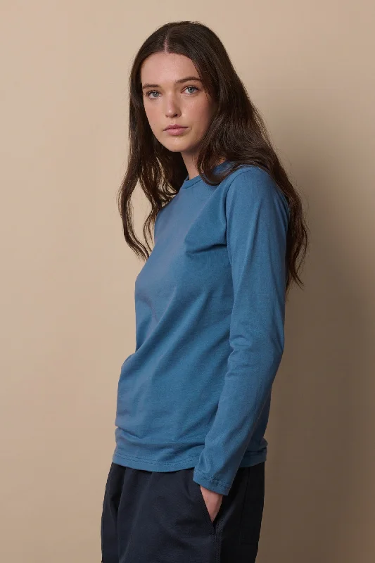 bell bottom pants retro -Women's Long Sleeve T Shirt RAF Blue