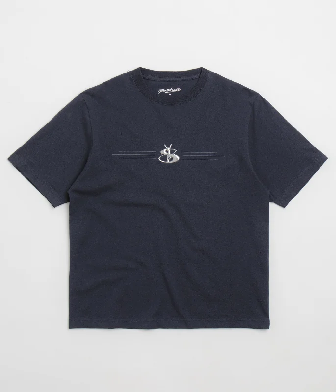 minimalist t-shirts simple design -Yardsale Pearl T-Shirt - Navy