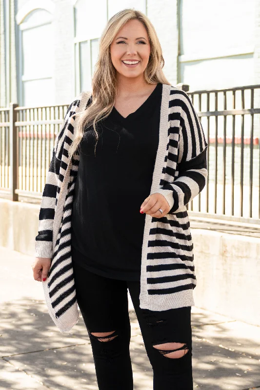 Cardigan with cropped sleeves -What I've Been Looking For Cardigan, Black