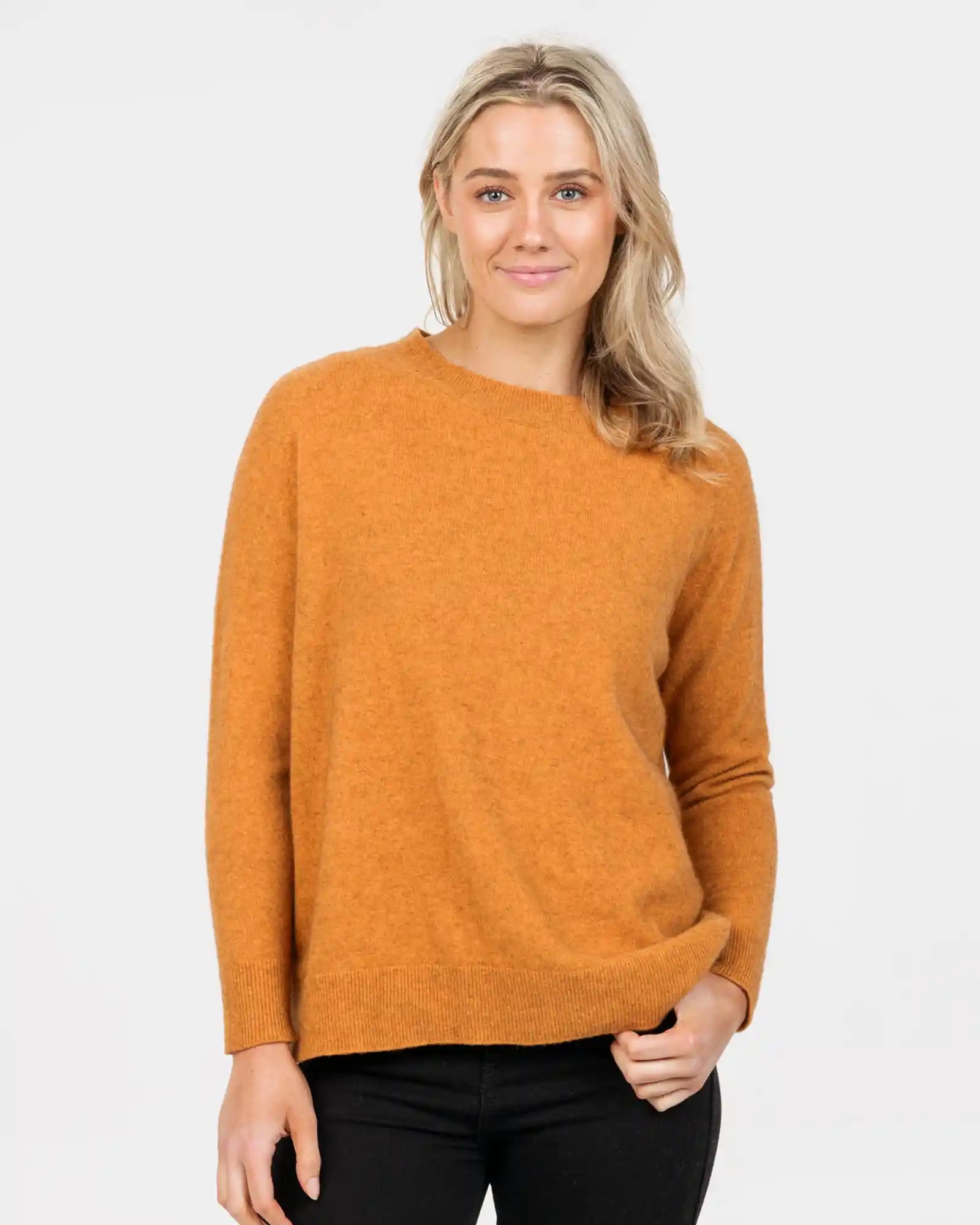 Pullover sweater with front ruffles -Ginger Women's Lounge Sweater - NB816