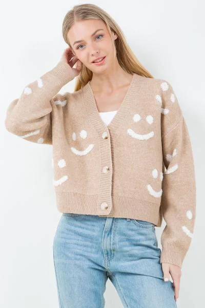 Cardigan with toggle buttons -Happy To See You Cardigan