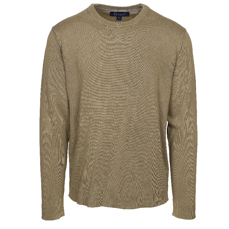 Pullover sweater with animal print -Loyola Dark Olive Crew Sweater