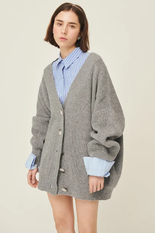 Oversized cardigan with pockets -Lucy Boyfriend Cardigan