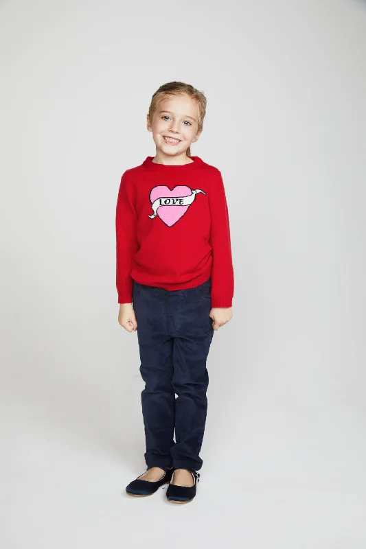 Red pullover sweater for festive outfits -Red Sophie Ellis-Bextor Kid's Sweater