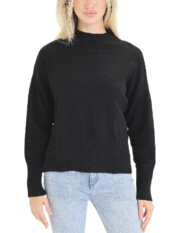 Gray pullover sweater for cozy wear -Solid Sweater