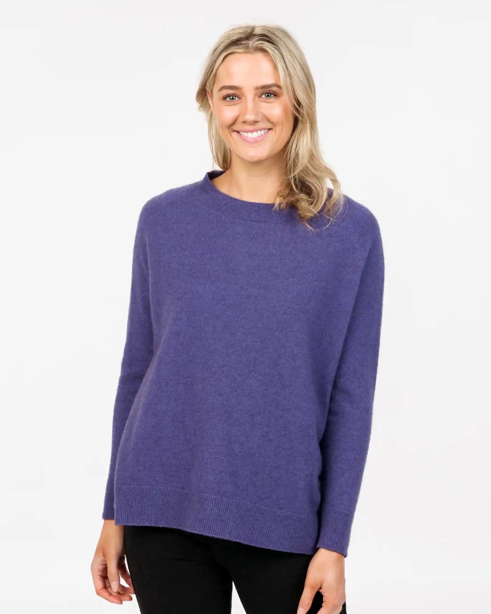 Gray pullover sweater for casual days -Violet Women's Lounge Sweater - NB816