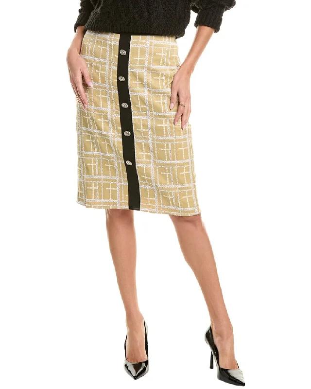 mini leather skirts -Gracia Tweed Check Pencil Skirt